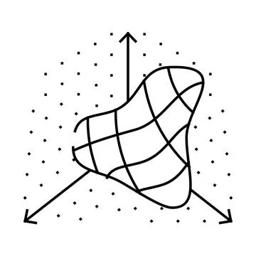 3d modeling process line icon vector illustration Stock Illustration