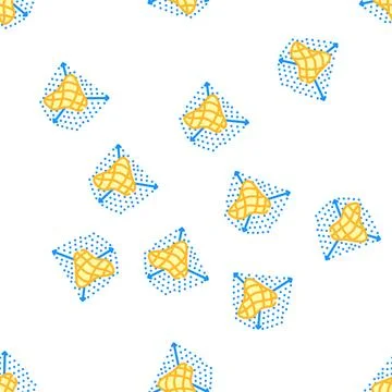 3d modeling process vector seamless pattern Stock Illustration