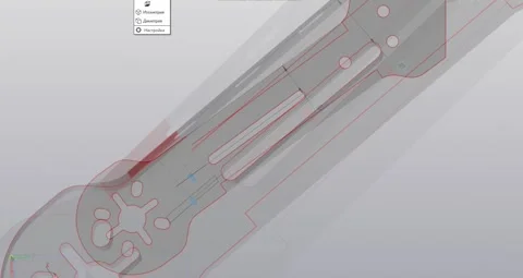 3d modeling of quadrocopter parts, gray parts, assembly, constructor Stock Footage 167054087