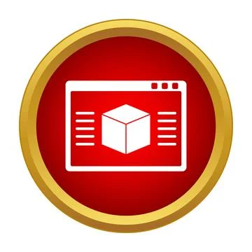 3d modeling software application window icon Ilustración de archivo