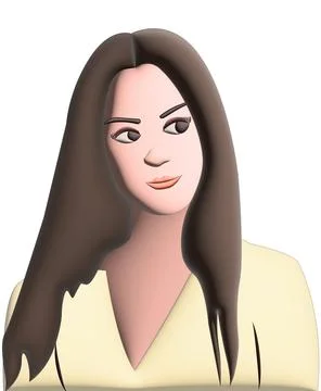 3D modeling technology to create a portrait Stock Illustration