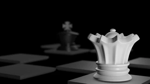 3D modelled chess pieces background animation Video stock 118818730