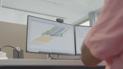 3D Modelling in Office (Architecture) Video stock 220603290