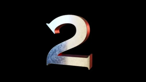 3D models of Arabic numerals with alpha channel. Transparent background Stock Footage 124177939