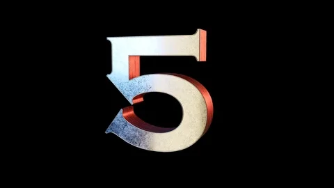 3D models of Arabic numerals with alpha channel. Transparent background Vídeos de archivo 124178381