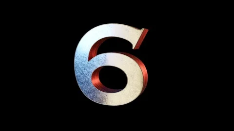 3D models of Arabic numerals with alpha channel. Transparent background Stockbeeldmateriaal 124178576