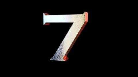 3D models of Arabic numerals with alpha channel. Transparent background Stock Footage 124178791