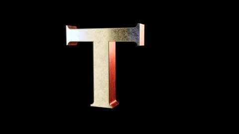 3D models of capital letters with alpha channel. Transparent background Видео 124341123