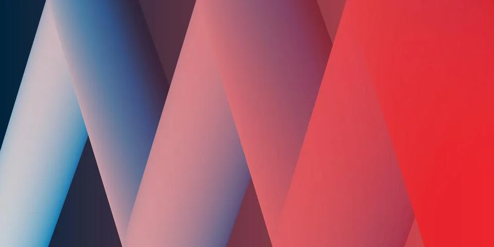 3D Modern abstract background featuring a tubular zigzag shapes in red, blu.. Stock Illustration
