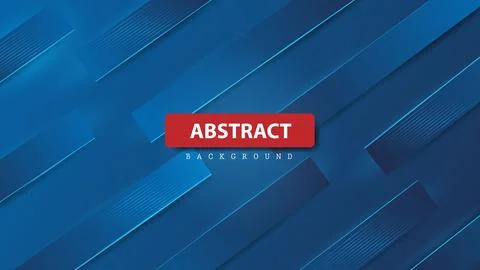 3D modern abstract line box blue background poster vector  design. Stock Illustration