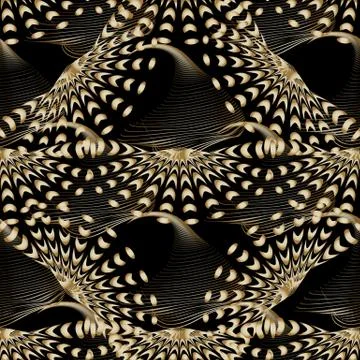 3d modern abstract vector seamless pattern. Illustrazione stock