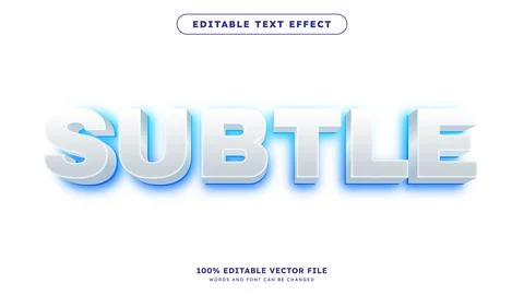 3D Modern Blue Glow Back Light Text Effect Editable Text Effect Illustrazione stock