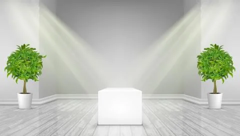 3D Modern Bright Interior Background Stock-Illustration