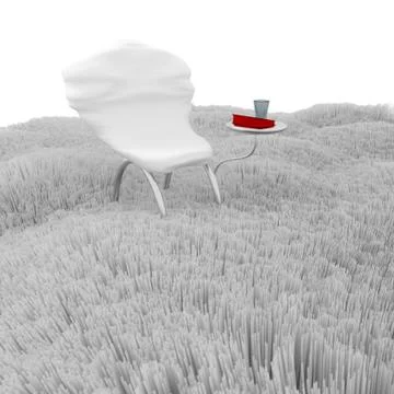 3d modern chair. Stock Illustration