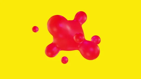 3d modern deformed soft floating form rotating on clear background. Stock Footage 108899101