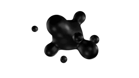 3d modern deformed soft floating form rotating on clear background. Stock Footage 108899503