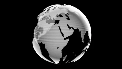 3d modern digital globe white loop Stock Footage 82884729