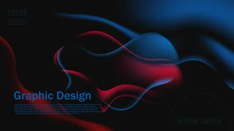 3d modern dynamic red and blue transparent effect, abstract futuristic graphic Stock Illustration