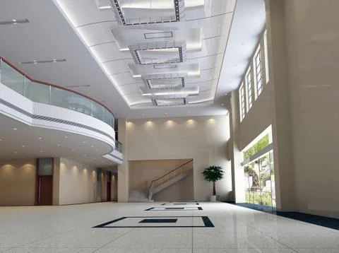 3d modern hall,corridor Illustrazione stock