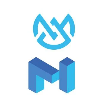 3d modern iconic app icon logo design Stock Illustration