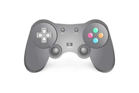 3D Modern Joystick Game Controller Glossy Realistic Wireless Play Illustration Stock Illustration