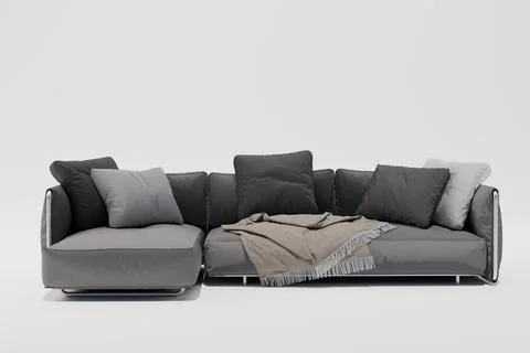 3d modern modular sofa on white background Stock Illustration