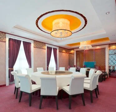 3d modern restaurant. Illustrazione stock
