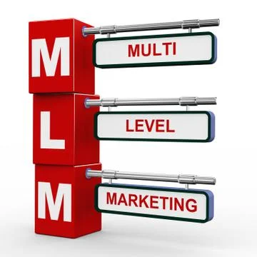 3d modern roadsign of mlm Stock Illustration
