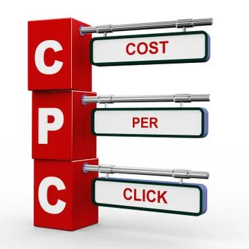 3d modern signboard of cpc Stock Illustration