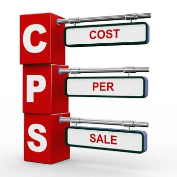 3d modern signboard of cps Stock Illustration