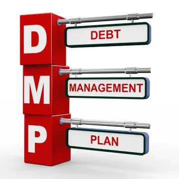 3d modern signboard of dmp Stock Illustration