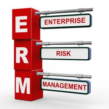 3d modern signboard of erm Stock Illustration