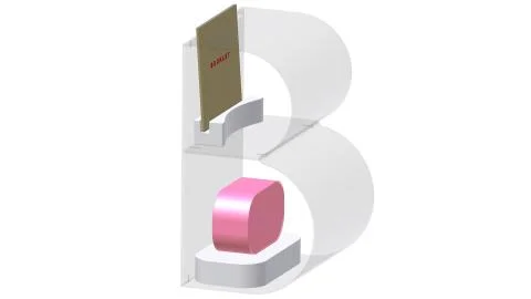 3D modern transparent display stand. Stock Illustration