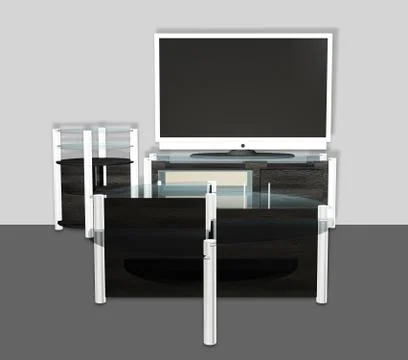 3d Modern TV set Illustrazione stock