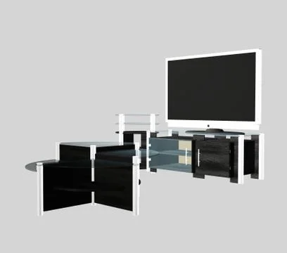 3d Modern TV set Stock Illustration