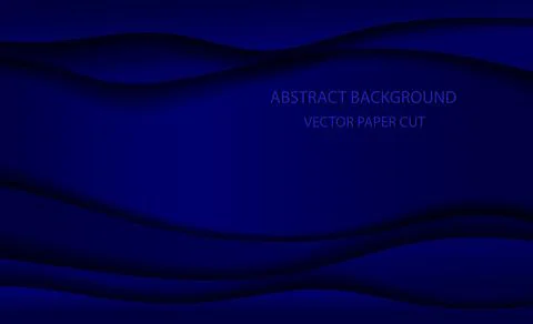 3D modern wave curve abstract presentation background. Luxury paper cut Stock Illustration
