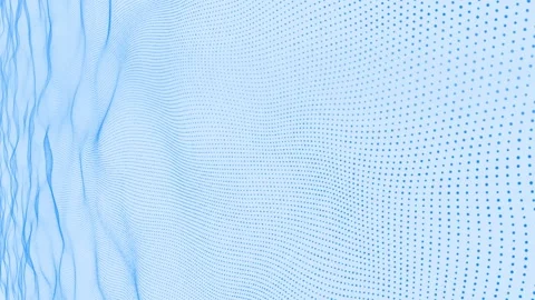 3D modern wave halftone circular dots Royal blue professional background Stock Footage 302555432