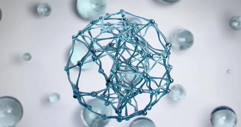 3d molecular abstraction of a complex biological form Stock Footage 333769735