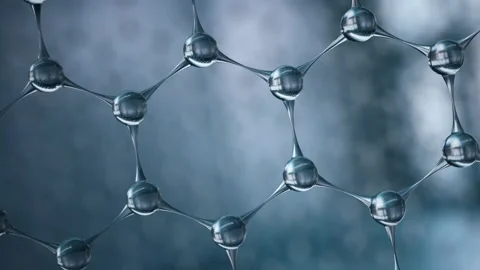 3D molecular or atomic structure with a scientific or tecnology focus Stock Footage 233021602