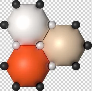 3D Molecular Structure Representation Design Stock Illustration