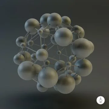 3D Molecule structure background. Graphic design イラスト素材