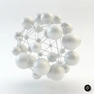 3D Molecule structure background. Graphic design 库存插图