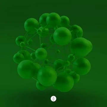 3D Molecule structure background. Graphic design. Vector Illustr 3D Molecu... Fotos de archivo