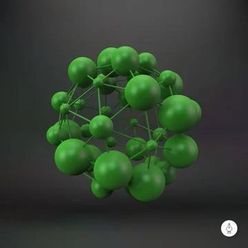 3D Molecule structure background. Graphic design. 3D Molecule structure ba... Foto stock