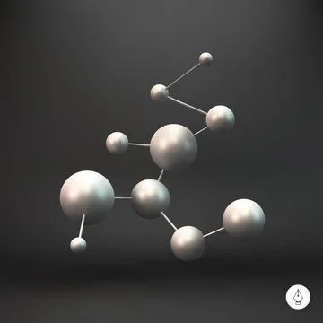 3D Molecule structure background. Graphic design. 3D Molecule structure ba... 스톡 사진