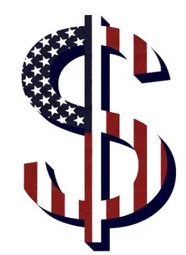 3D Money Flag Illustrazione stock