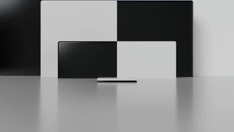 3D Monochrome Studio Stage Rotating Light 4K Seamless Loop Stock Footage 335513880