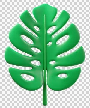 3D monstera leaf Stockillustratie