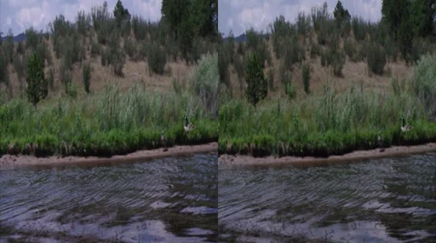 3d monument lake 4 Stock Footage 37725163