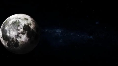 3d Moon glowing planet view 스톡 일러스트